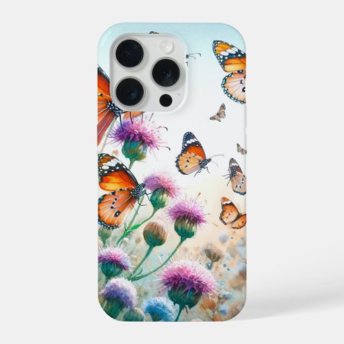 Monarch Butterflies REF257 _ Watercolor iPhone 15 Pro Case