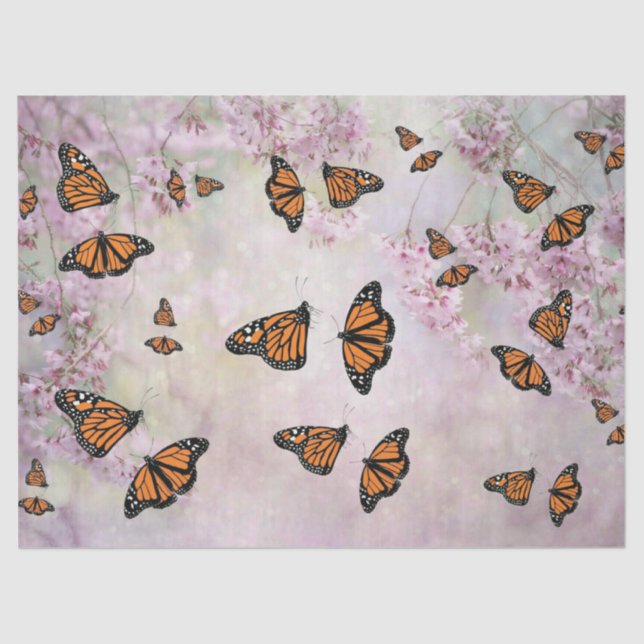 Monarch Butterflies Tissue Paper (Front)