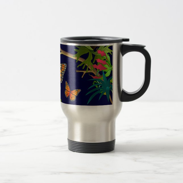monarch butterflies travel mug (Right)