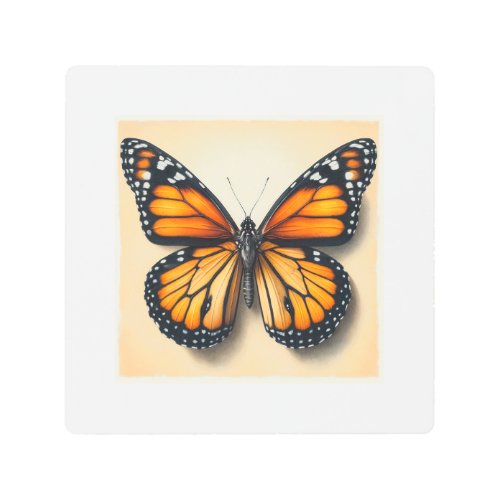 Monarch butterfly 060624IREF107 _ Watercolor Metal Print
