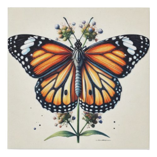 Monarch butterfly 150624IREF111 _ Watercolor Faux Canvas Print