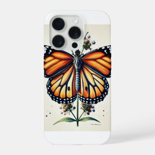 Monarch butterfly 150624IREF111 _ Watercolor iPhone 15 Pro Case
