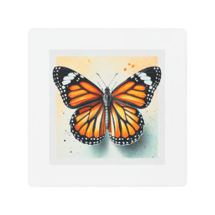 Monarch butterfly 210924IREF220 - Watercolor Metal Print