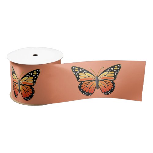 Monarch Butterfly 3 Inches Satin Ribbon