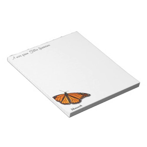 Monarch Butterfly A Note From Garden Notepad
