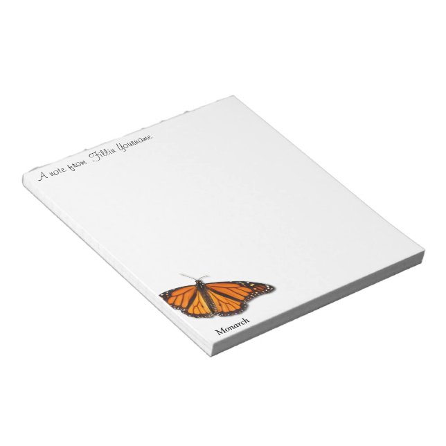 Monarch Butterfly: A Note From... Garden Notepad (Angled)
