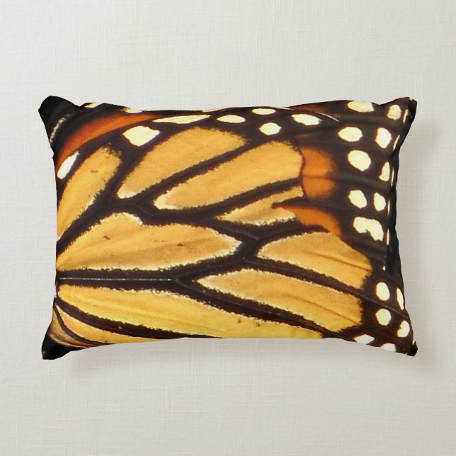 Monarch Butterfly Abstract Accent Pillow (Front)
