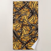 Monarch Butterfly Abstract Beach Towel (Front)