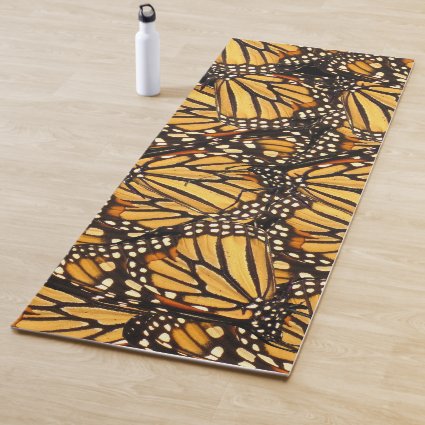 Monarch Butterfly Abstract Pattern Yoga Mat