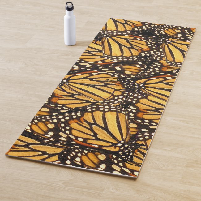 Monarch Butterfly Abstract Pattern Yoga Mat