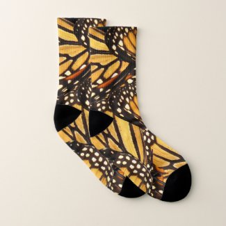 Monarch Butterfly Abstract Socks
