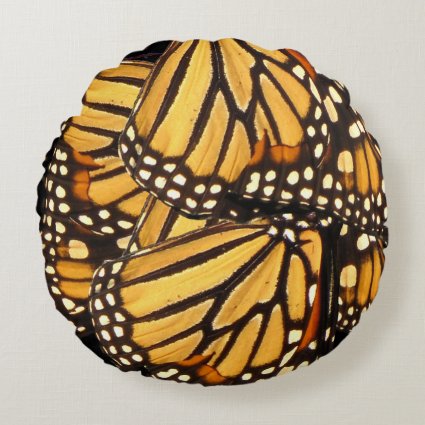 Monarch Butterfly Abstract Throw Pillow