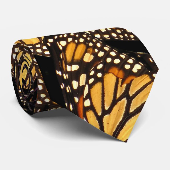 Monarch Butterfly Abstract Tie