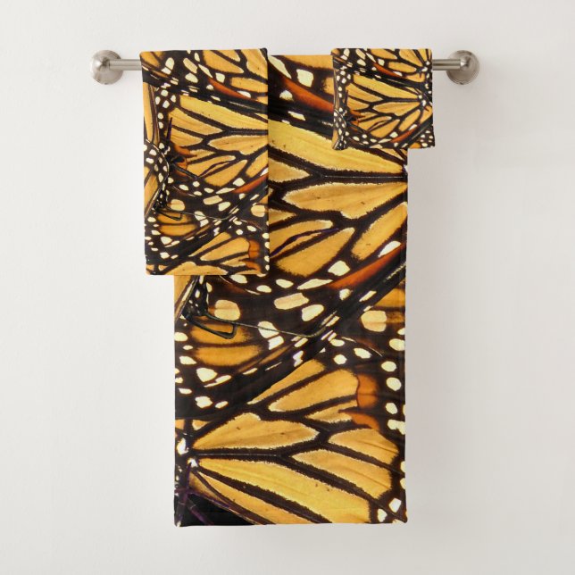 Monarch Butterfly Abstract Towel Set (Insitu)