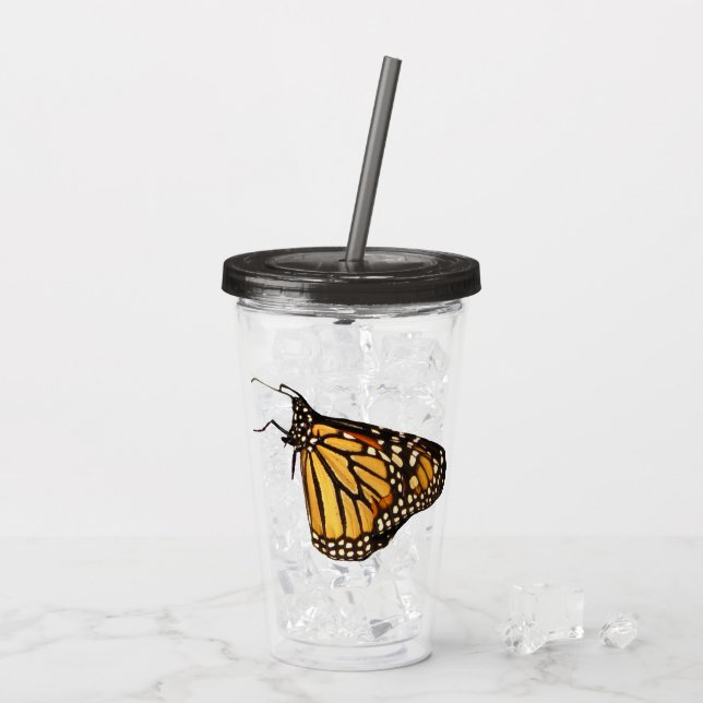 Monarch Butterfly Acrylic Tumbler (Back Ice)