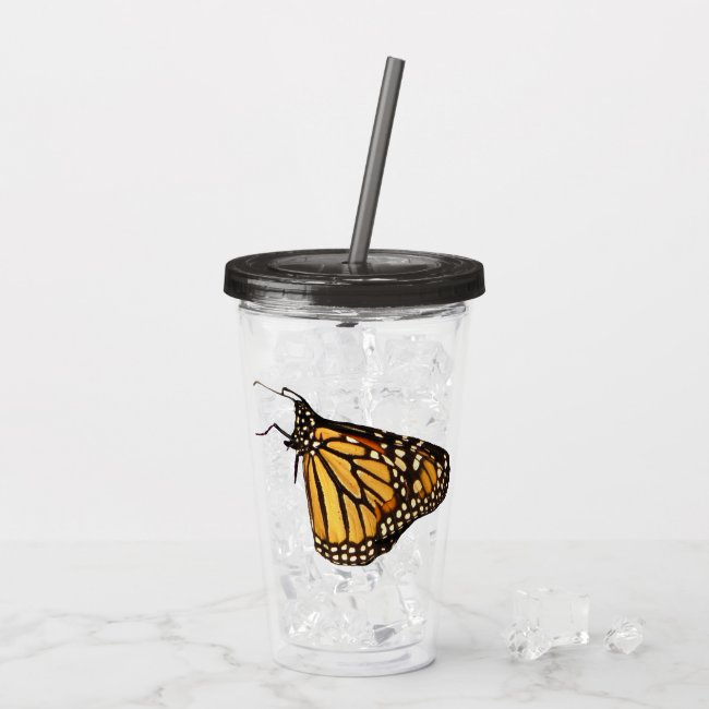 Monarch Butterfly Acrylic Tumbler