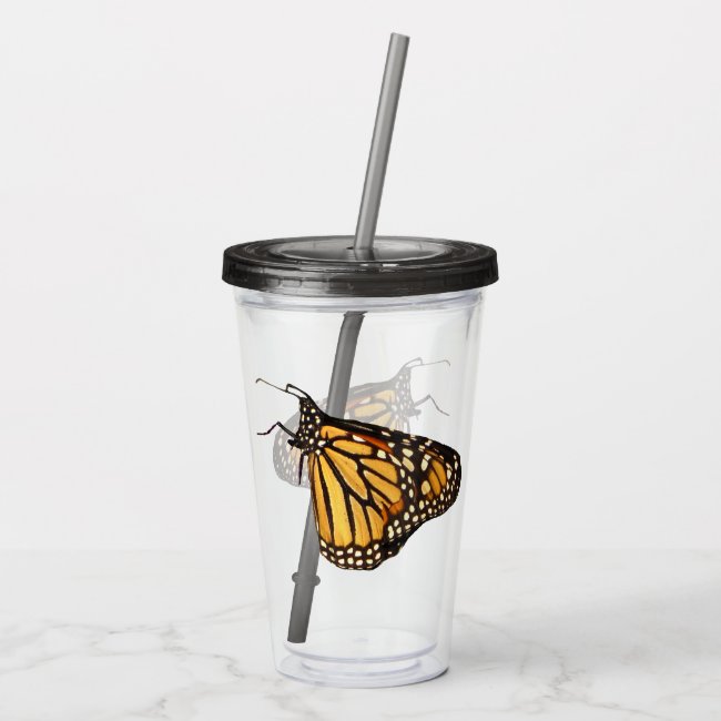 Monarch Butterfly Acrylic Tumbler
