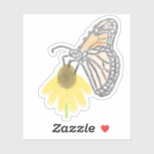 Monarch Butterfly and Black-Eyed Susan Sticker