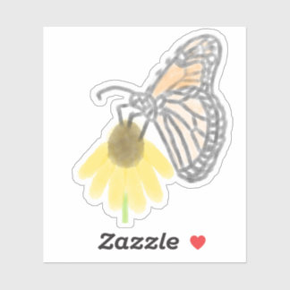 Monarch Butterfly and Black-Eyed Susan Sticker