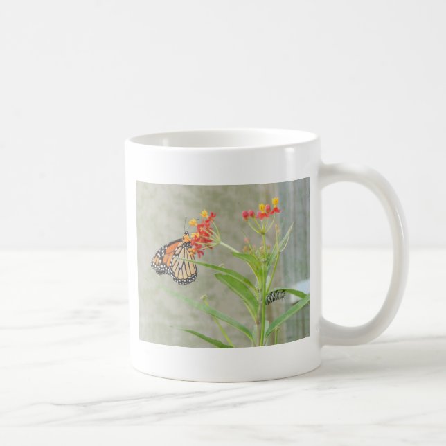 Monarch Butterfly and Caterpillar Coffee Mug (Right)