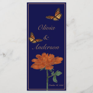 Monarch Butterfly and Dalila Ivory Wedding Menu