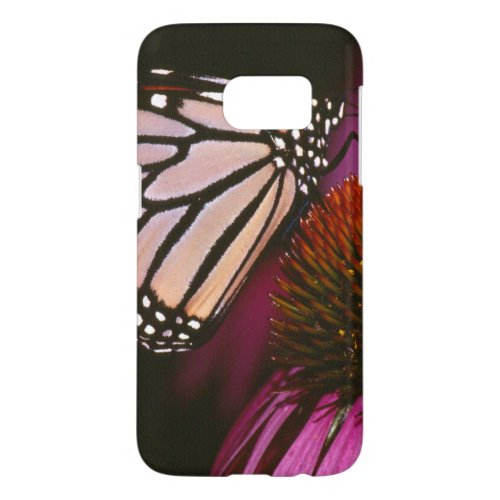 Monarch Butterfly and Purple Flower Samsung Galaxy S7 Case