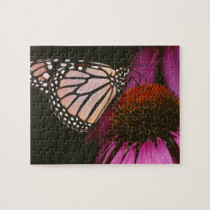 Monarch Butterfly and Purple Flower Jigsaw Puzzle