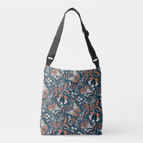 Monarch butterfly animal print 1 crossbody bag