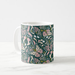 Monarch butterfly animal print 3 coffee mug