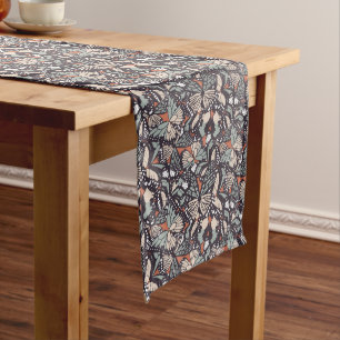 Monarch butterfly animal print long table runner