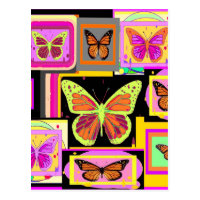 Monarch Butterfly Art Collection by Sharles Postcard