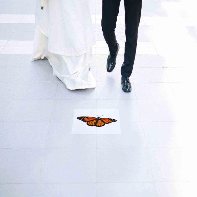 Monarch Butterfly Art Floor Decals (Wedding)