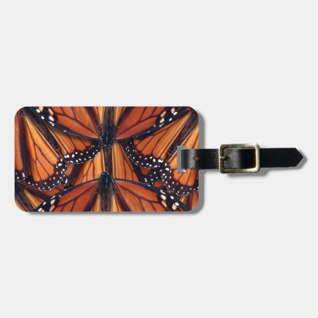 monarch butterfly art luggage tag (Front Horizontal)