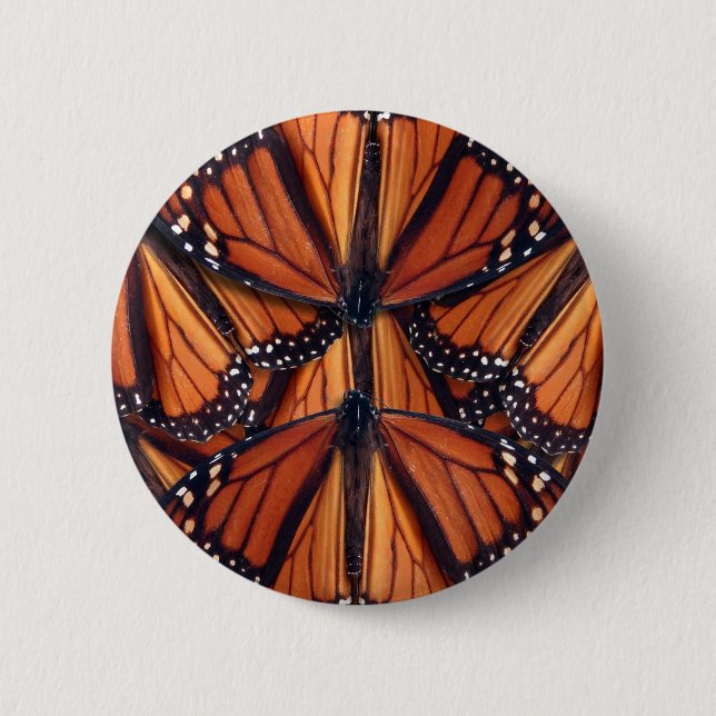 monarch butterfly art pinback button (Front)