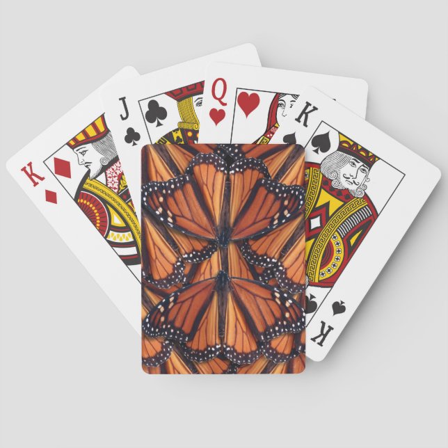 monarch butterfly art poker cards (Back)