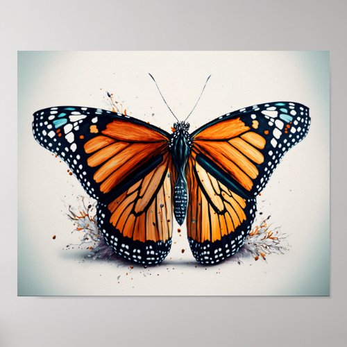 Monarch Butterfly Art Print Poster