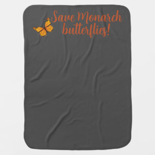 Monarch butterfly baby blanket