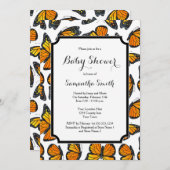 Monarch Butterfly Baby Shower Invitation (Front/Back)
