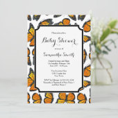 Monarch Butterfly Baby Shower Invitation (Standing Front)