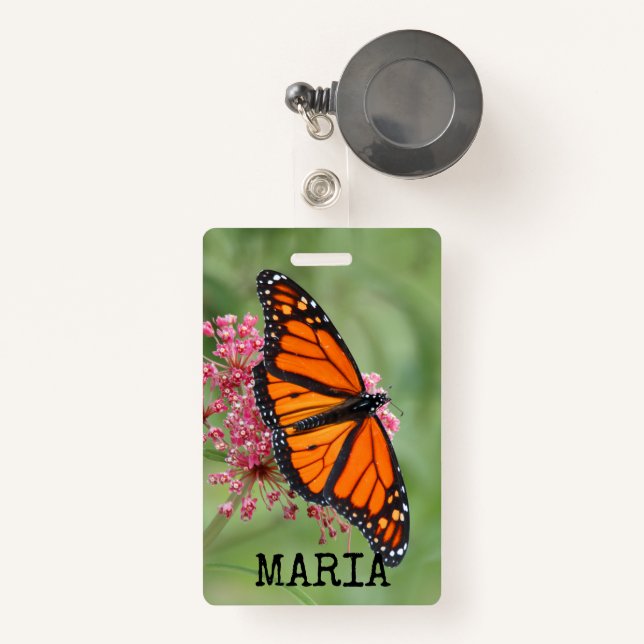Monarch Butterfly Badge (Front with Retractable)