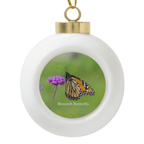 Monarch Butterfly ball or snowflake ornament
