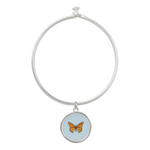Monarch Butterfly Bangle Bracelet