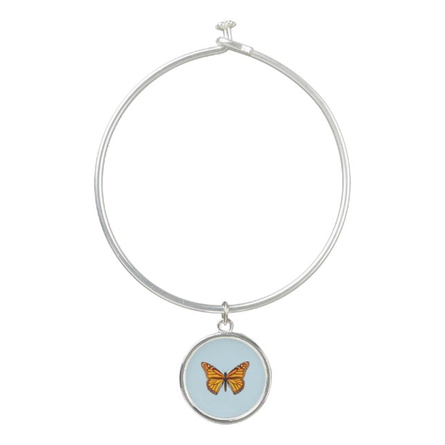 Monarch Butterfly Bangle Bracelet (Front)