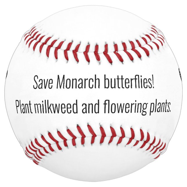 Monarch butterfly baseball softball (Front)
