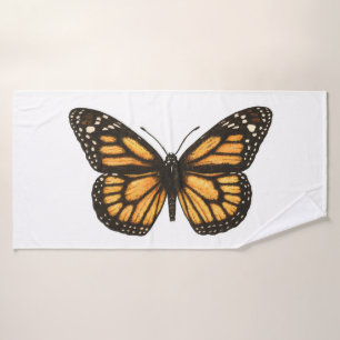 Monarch butterfly bath towel set
