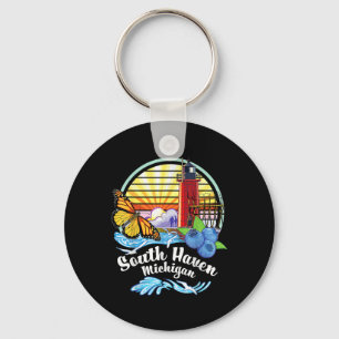 Monarch Butterfly Beach - South Haven Michigan Lig Keychain