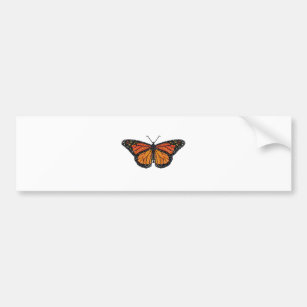 Monarch Butterfly Bedazzled Bumper Sticker