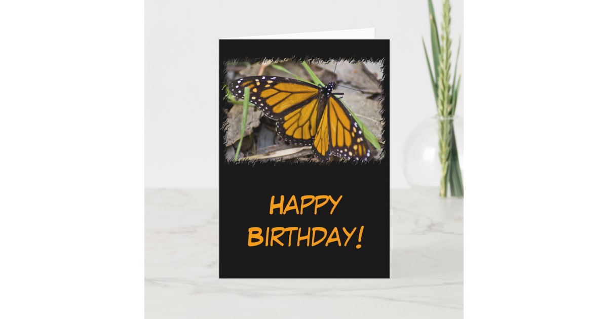 Monarch Butterfly Birthday Card Zazzle