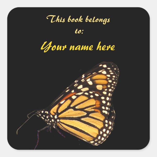 Monarch Butterfly Bookplate (Front)