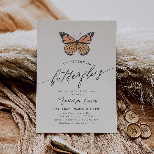Monarch Butterfly Bridal Shower Invitation (Creator Uploaded)